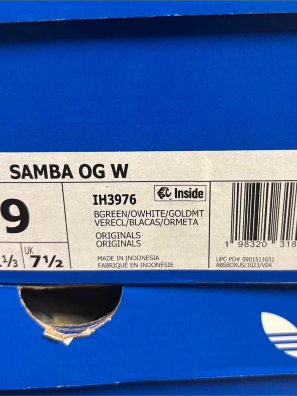 adidas Samba OG W in Bright Green - Picture 8 of 9